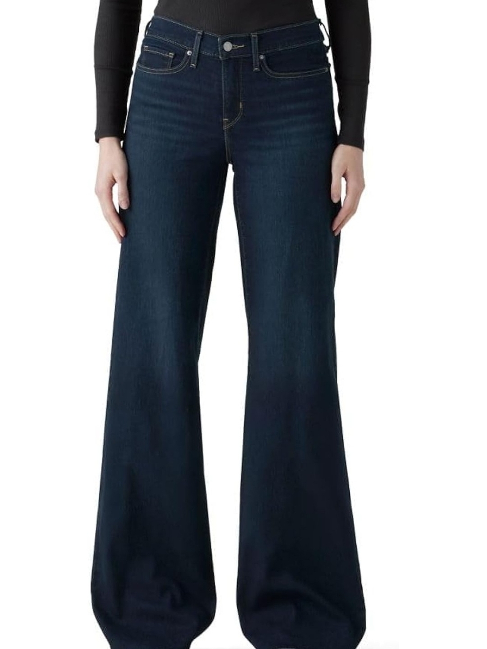 Levi's Dark Indigo Wide-Leg High-Rise Jeans